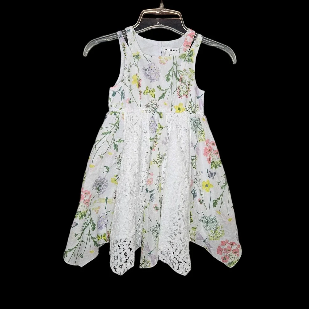 Artisan NY Girl's 6X Floral Lace Sleeveless Dress - Picture 7 of 7
